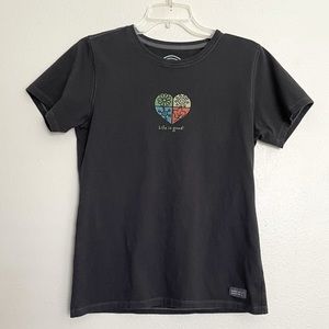 Life is Good 4 Seasons Heart Graphic T-shirt